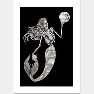 Mermaid skull. Posters and Art